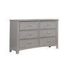 Transitional Styled Wooden Dresser with Storage Drawers, Gray By Casagear Home