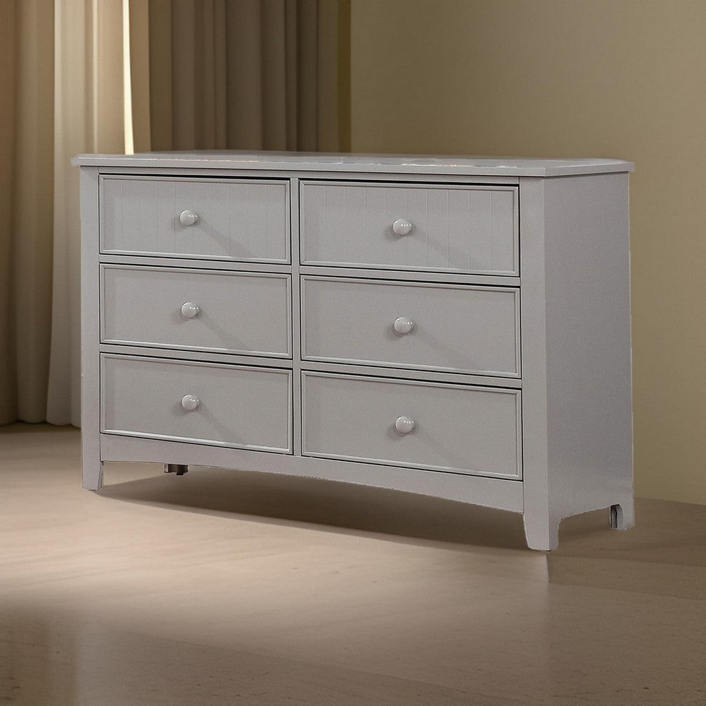 Transitional Styled Wooden Dresser with Storage Drawers Gray By Casagear Home BM206228