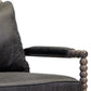 Upholstered Accent Chair with Beaded Frame Gray and Brown By Casagear Home BM206248