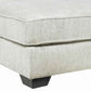 Fabric Upholstered Oversized Ottoman with Tapered Legs Off White By Casagear Home BM206311