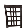 Geometric Wooden Dining Chair with Padded Seat Set of 2 Brown and Beige By Casagear Home BM206495