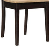 Geometric Wooden Dining Chair with Padded Seat Set of 2 Brown and Beige By Casagear Home BM206495