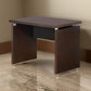 Transitional Style Wooden Desk Return with Wide Top, Espresso Brown By Casagear Home