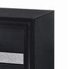 Nightstand with 2 Drawers and Rhinestone Pull Handles Black and Silver By Casagear Home BM206512