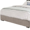 Fabric Upholstered California King Size Bed with Button Tufted Details Gray By Casagear Home BM206534