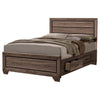 Wooden Eastern King Size Bed with Storage Drawers, Taupe Brown By Casagear Home