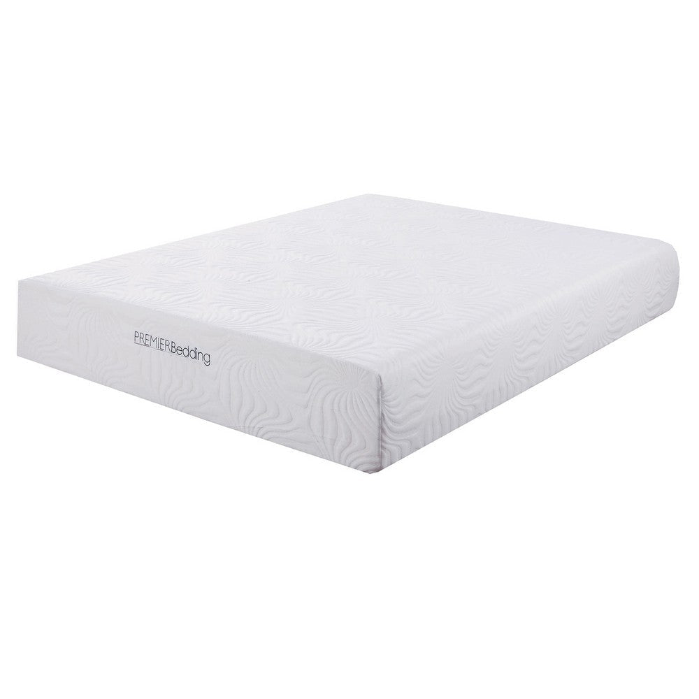 Eastern King Size Mattress with High Density Memory Foam White By Casagear Home BM206551