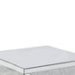 Wood and Mirror Coffee Table in Diamond Shape with Crystal Inserts Silver By Casagear Home BM206562