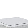 Wood and Mirror Coffee Table in Diamond Shape with Crystal Inserts Silver By Casagear Home BM206562