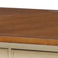 Wooden Kitchen Island with Two Drop Down Leaves White and Brown By Casagear Home BM206598