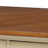 Wooden Kitchen Island with Two Drop Down Leaves White and Brown By Casagear Home BM206598