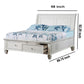 Wooden Full Size Bed with Sleigh Style Headboard and Two Drawers White By Casagear Home BM206615