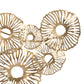 Contemporary Style Metal Wall Art with Coral Pattern Design Gold By Casagear Home BM206723