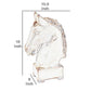 Transitional Style Ceramic Horse Head Decor Piece Large Beige By Casagear Home BM206726