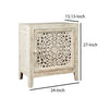 Carved Single Door Accent Cabinet Antique White By Casagear Home BM207017