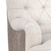 Wooden Accent Chair with Fabric and Faux Leather Upholstery,Gray and Cream By Casagear Home BM207164