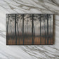 Wood and Canvas Forest Wall Art Black Orange and Silver By Casagear Home BM207182