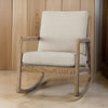 Cushioned Rocking Accent Chair, Beige and Brown By Casagear Home