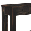 64’ 4-Drawer Sofa Table with Bottom Shelf Weathered Black By Casagear Home BM207222