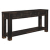 64’ 4-Drawer Sofa Table with Bottom Shelf Weathered Black By Casagear Home BM207222