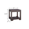 Rough Sawn Textured Wooden End Table with One Shelf Brown By Casagear Home BM207237