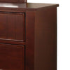 Wooden Dresser with 6 Drawers and Chamfered Legs Cherry Brown By Casagear Home BM207304