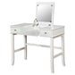 2 Piece Wood Vanity Set Sturdy Sabre Legs White Silver By Casagear Home BM207331