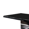 Wood and Metal High Gloss Finish Expandable Dining Table Black and Silver By Casagear Home BM207383