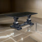 Transitional Style Dining Table with Trestle Base Antique Black By Casagear Home BM207409