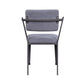 Metal Chair with Fabric Upholstered Seat and Back Gray - BM207438 By Casagear Home BM207438