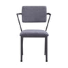 Metal Chair with Fabric Upholstered Seat and Back Gray - BM207438 By Casagear Home BM207438