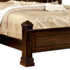 Wooden Queen Size Bed with Intricate Trimmed Headboard Brown By Casagear Home BM207647