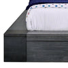 California King Size Bed with 2 Drawers Gray By Casagear Home BM207667