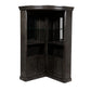 Wooden Bar Cabinet with Glass Shelves, Brown By Casagear Home