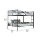 2 Tier Industrial Style Queen Size Bunk Bed with Attached Ladder Black By Casagear Home BM207730