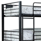 3 Tier Bunk Bed with Attached Ladders Black By Casagear Home BM207737