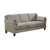 3 Seater Contemporary Sofa with Cushioned Armrests, Gray By Casagear Home