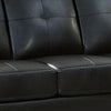 3 Seater Contemporary Sofa with Cushioned Armrests Black By Casagear Home BM207758