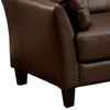 3 Seater Contemporary Sofa with Cushioned Armrests Brown By Casagear Home BM207759