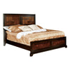 Full Size Wooden Transitional Bed with Parquet Pattern, Brown By Casagear Home