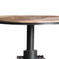 Bar Table with Fire Hydrant Style Metal Base Black and Brown By Casagear Home BM207902