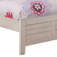 Transitional Sleigh Twin Bed with Plank Style Headboard Antique White By Casagear Home BM207942