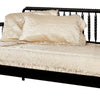 Wooden Twin Size Daybed with Spool Bed Frame and Railing Headboard Black By Casagear Home BM207957