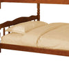 Traditional Bunk Bed with Attached Ladder and Turned Legs Brown By Casagear Home BM207973