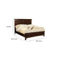 Wooden California King Bed with Panel Headboard and Footboard Cherry Brown By Casagear Home BM208013