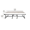 Metal Rollaway Folding Bed with 48 Inch Mattress and Casters Black By Casagear Home BM208085