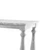 Plank Top Sofa Table with Open Shelf and Turned Legs Antique White By Casagear Home BM208127