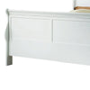 Traditional Style Full Size Wooden Bed with Bevelled Edges White By Casagear Home BM208145