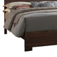 Transitional Style Eastern King Size Panel Bed with Low Footboard Brown By Casagear Home BM208545