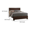 Transitional Style Eastern King Size Panel Bed with Low Footboard Brown By Casagear Home BM208545